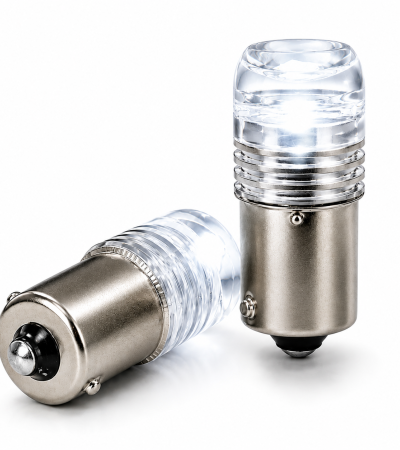 Par de Focos LED Direccional 1156 Ba15s Estrobo Blanco