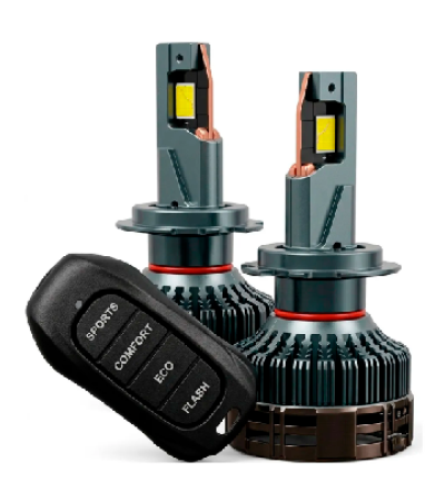 KIT DE LED G55S 9005 lamp bulb: 4575 12-pin Voltage: DC 12V Color temperature: 3000K/4300K/6000K Remote control mode: Stable power of 55W/70W/100W with flashing effect
