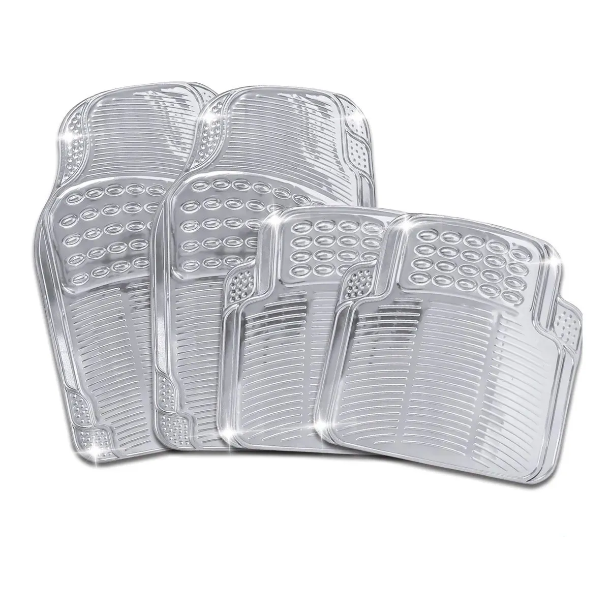 Tapete Automotriz color Cromo Metalico 45x42cm