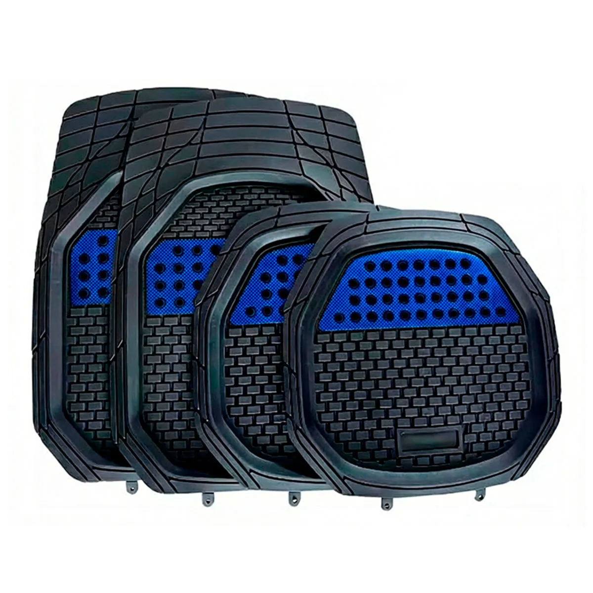 Tapete Automotriz de Charola color Azul Carbon 50.5cmx50cm