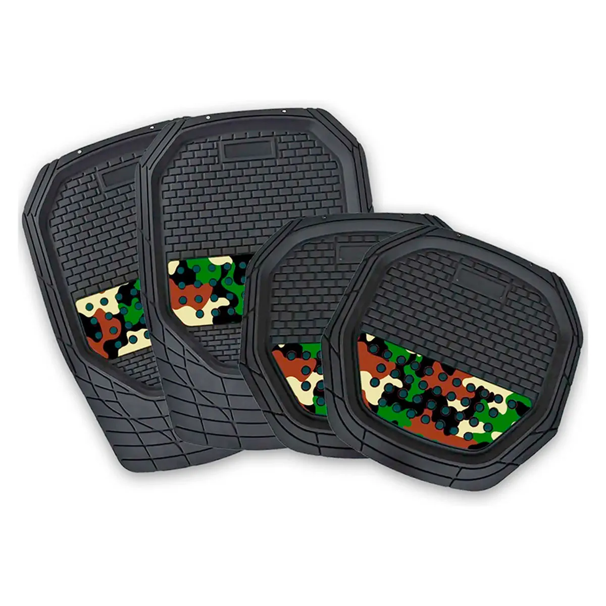 Tapete Automotriz Universal de Charola color Camuflaje 50.5cmx50cm