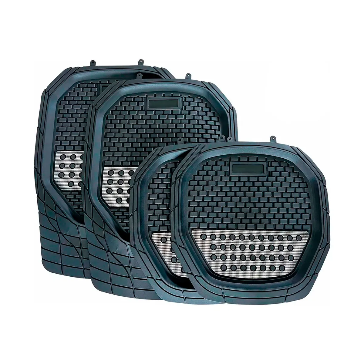 Tapete Automotriz Universal de Charola color Carbon 50.5cmx50cm