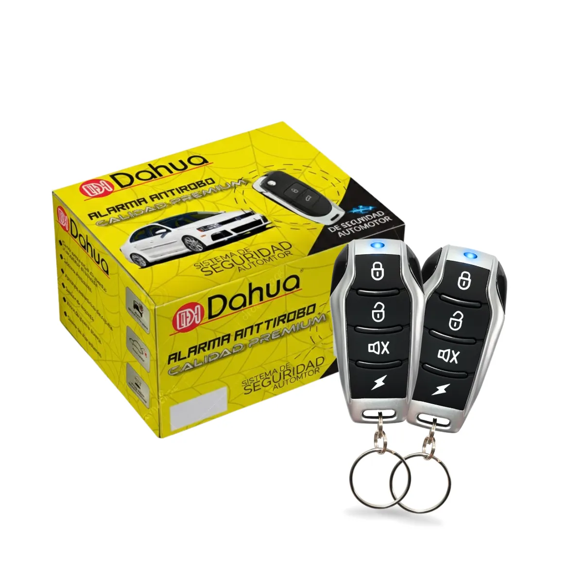 Alarma De Seguridad Automotriz Universal Con 2 Controles A Distancia Para Auto DAL034