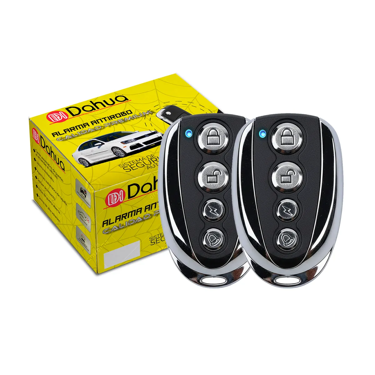 Alarma De Seguridad Automotriz Universal Con 2 Controles A Distancia Para Auto DAL037