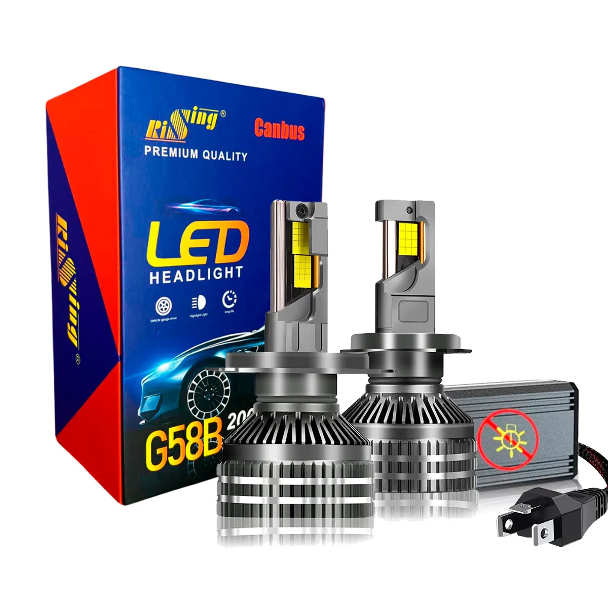 KIT DE LED G58B ,9006    9-32V   140W  With Fan 2sides;