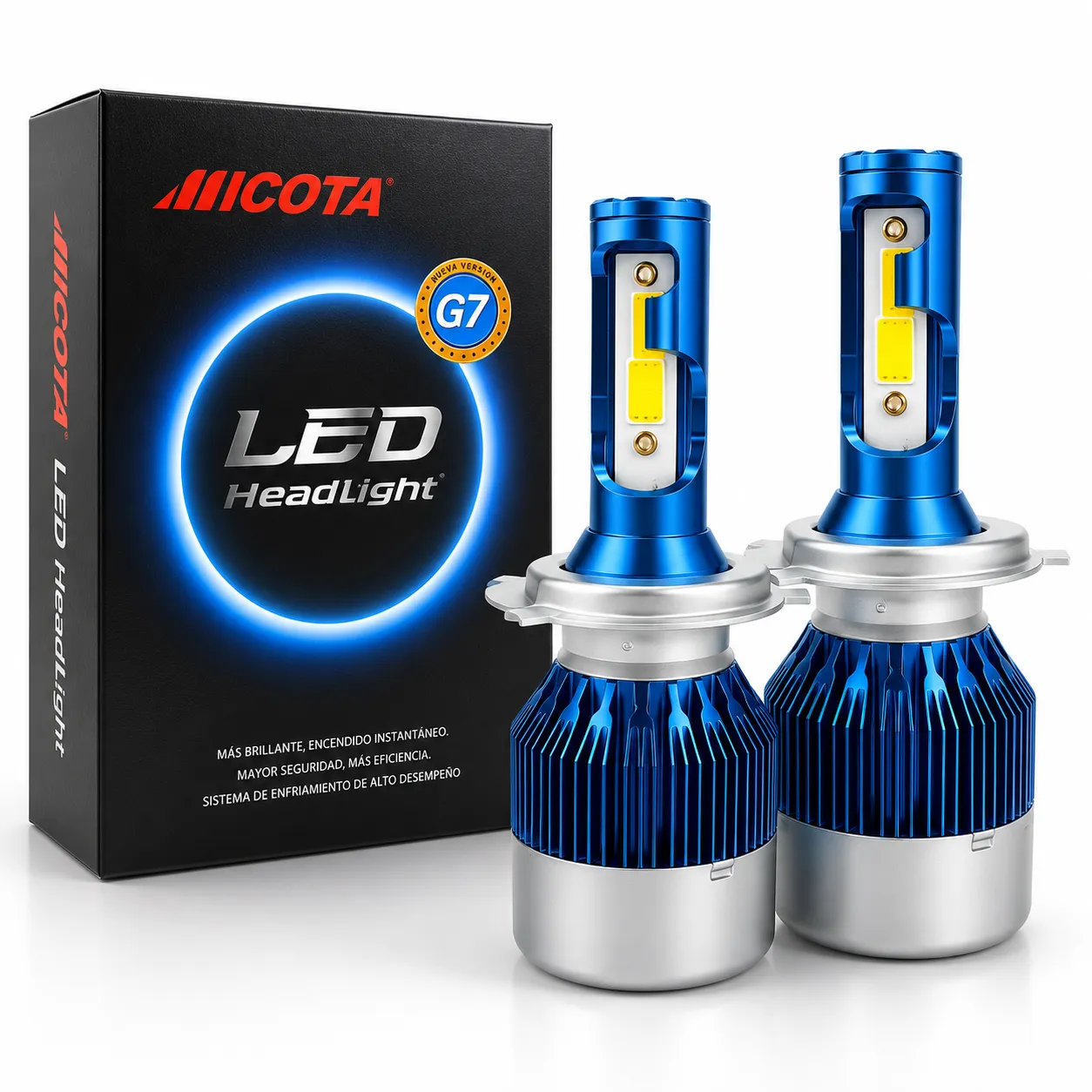 KIT DE LED G7:H11 8-48V 36W 6000K 3800LMS,LEDs:2LED(COB),With Fan 2sides;