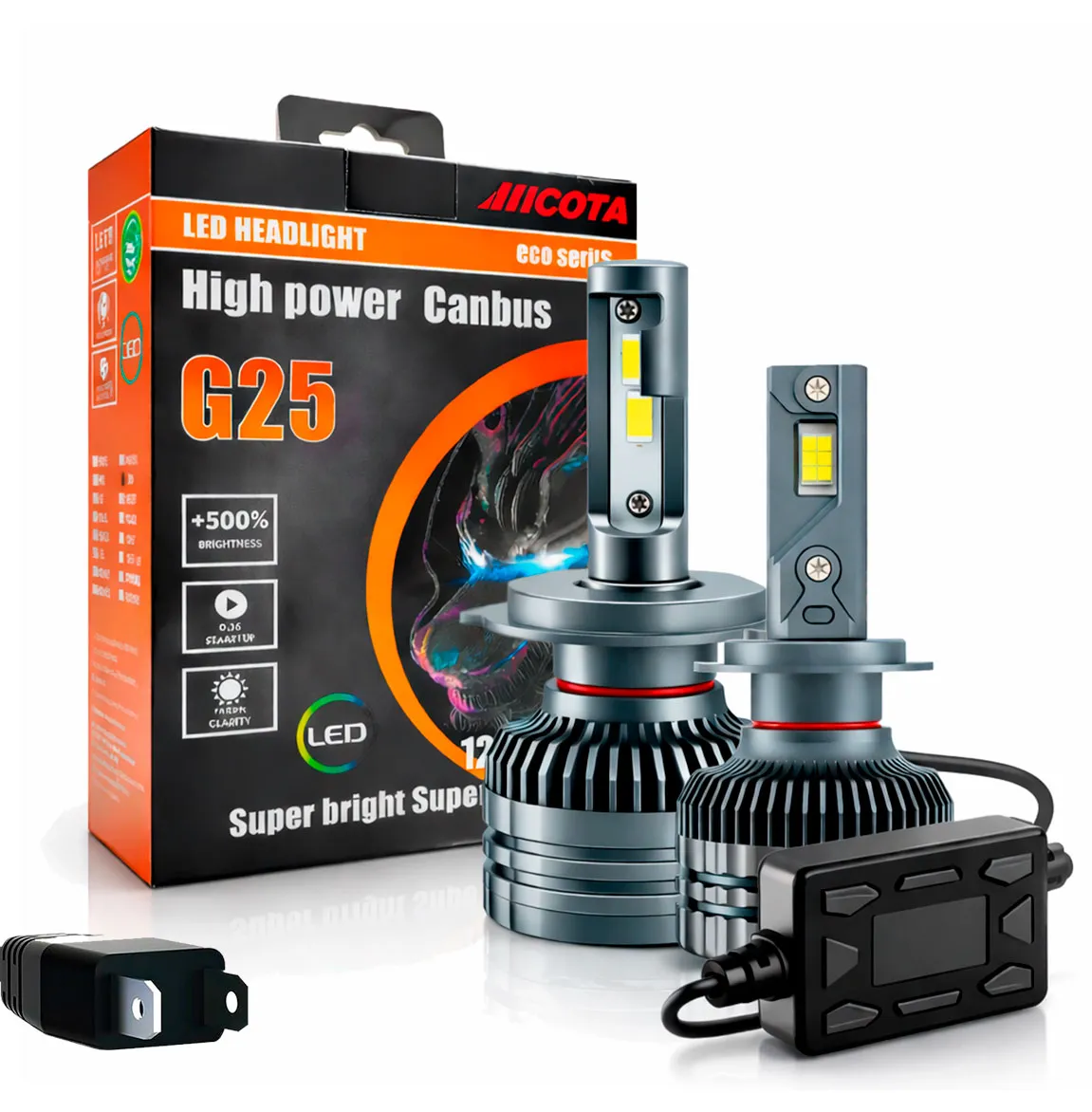 KIT DE LED G25;9007 9-32V 56W 6500K ,3570,With Fan 2sides;