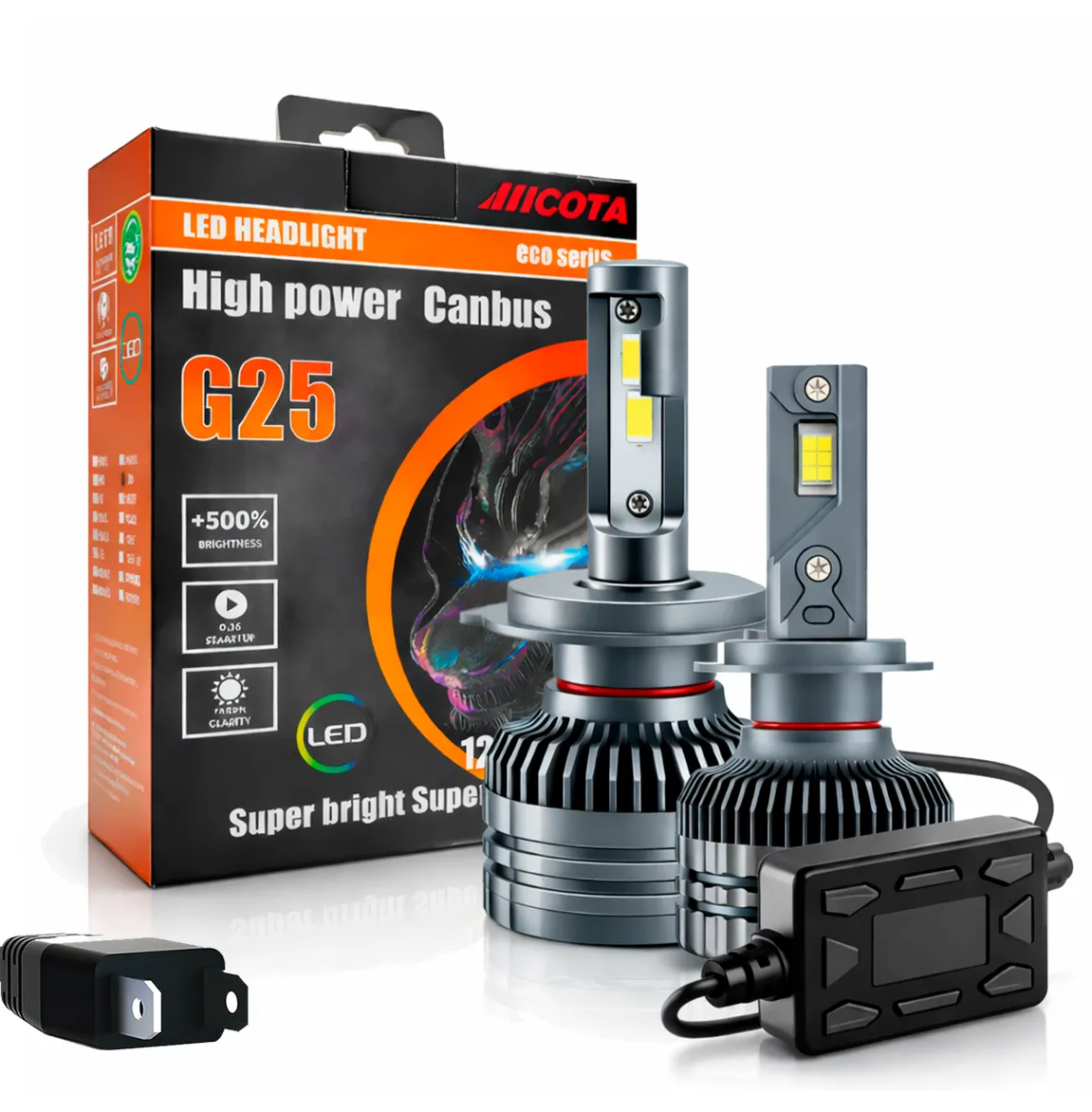 KIT DE LED G25;  880 9-32V 56W 6500K ,3570,With Fan 2sides;