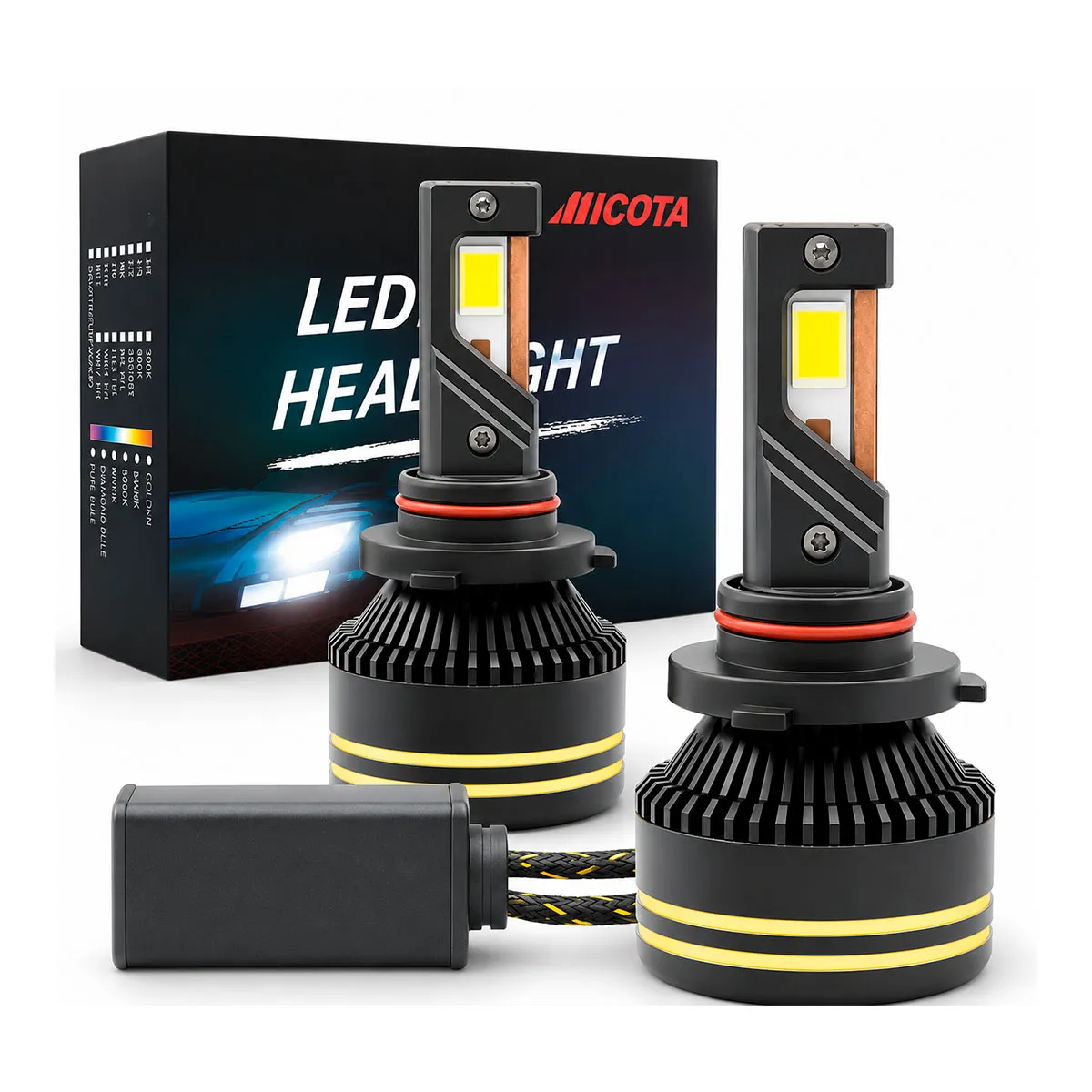 KIT DE LED G77  H1 9-32V 240W 6500K 20000LM   3570 WITH FAN 2 SIDES
