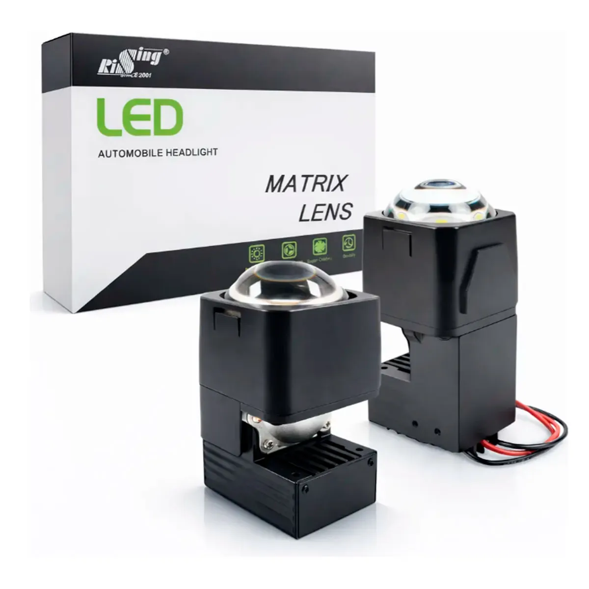 KIT DE LED GL42 1.5-inch, high beam 48w, low beam 42w, 13.5V, 6000-6500k, dual cups, 6 cells + 1 cell Aluminum alloy